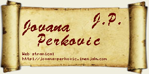 Jovana Perković vizit kartica